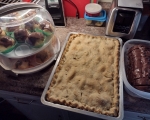 Cream puffs, Apple slab pie,  Chocolate Swiss Roll