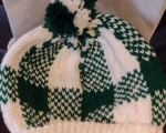 Knit plaid hat
